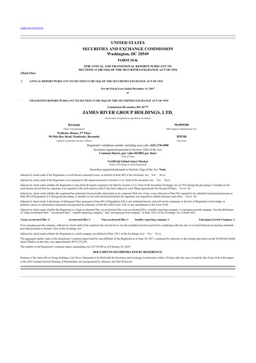 Miniature James River Group 10-K Rapport annuel 2017