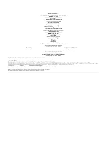 Thumbnail Celestica 20-F Annual Report 2017