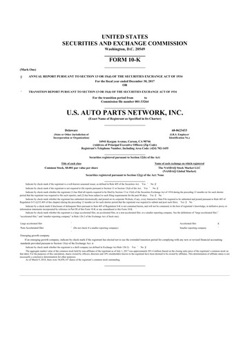 Thumbnail CarParts.com
 10-K Annual Report 2017