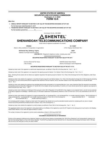 Thumbnail Shentel 10-K Annual Report 2017