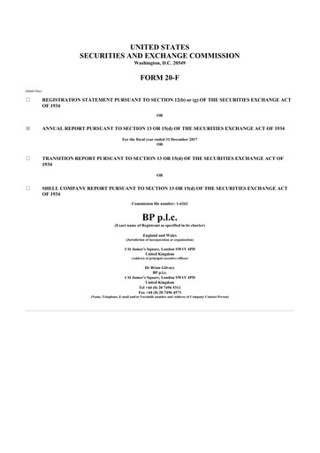 Thumbnail BP 20-F Annual Report 2017