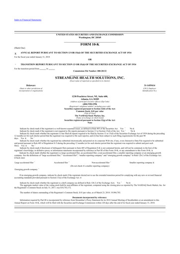 Thumbnail Streamline Health Solutions 10-K Annual Report 2017