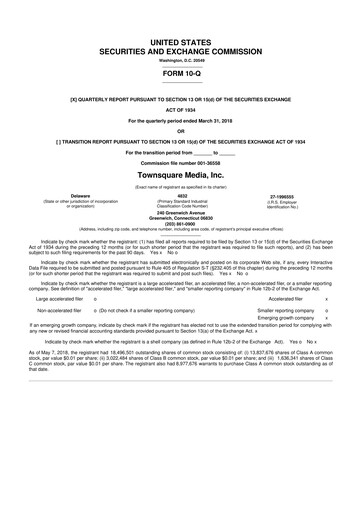 Thumbnail Townsquare Media 10-Q Quarterly Report FY2018 