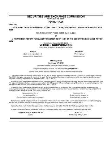 Thumbnail Vericel
 10-Q Quarterly Report FY 