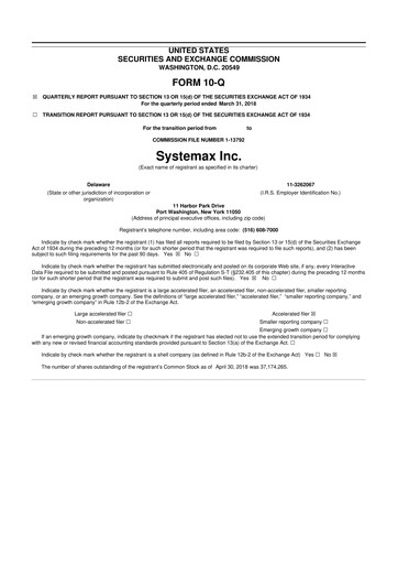 Thumbnail Global Industrial Company 10-Q Quarterly Report FY2018 