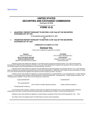 Miniature Avalo Therapeutics 10-Q Rapport trimestriel 2018 