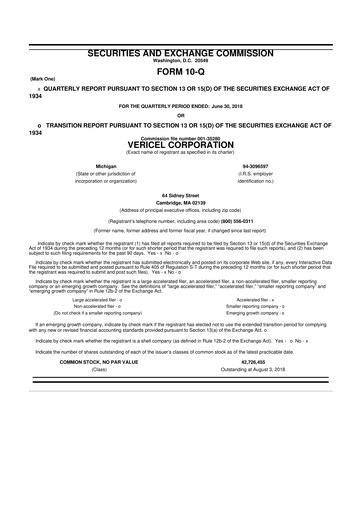 Thumbnail Vericel
 10-Q Quarterly Report FY 