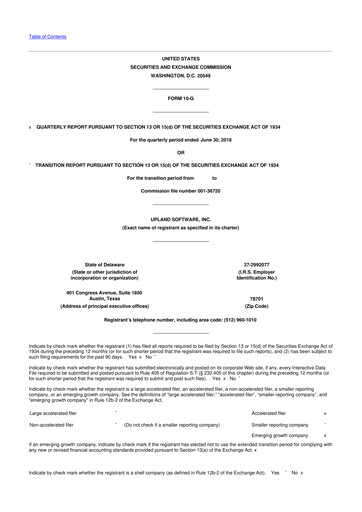 Thumbnail Upland Software
 10-Q Quarterly Report FY2018 