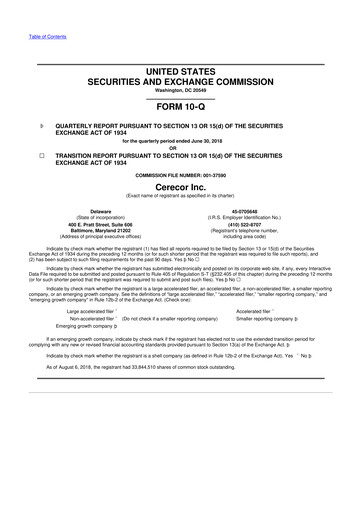 Miniature Avalo Therapeutics 10-Q Rapport trimestriel 2018 