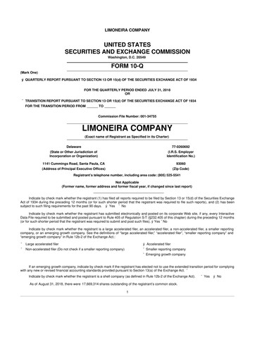 Thumbnail Limoneira
 10-Q Quarterly Report FY 