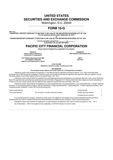 Thumbnail PCB Bancorp 10-Q Quarterly Report FY2018 