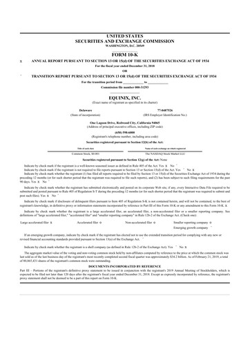 Thumbnail Equinix 10-K Annual Report 2018