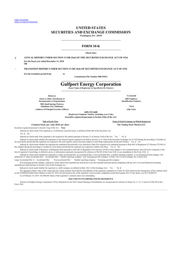 Thumbnail Gulfport Energy 10-K Annual Report 2018