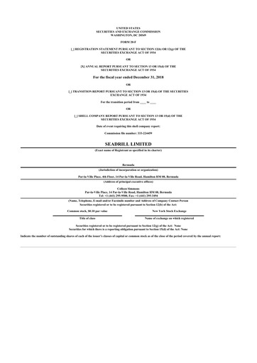 Thumbnail Seadrill
 20-F Annual Report 2018