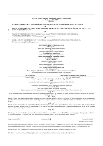 Thumbnail Adecoagro 20-F Annual Report 2018