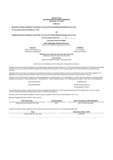 Vorschaubild Lument Finance Trust 10-Q Quartalsbericht  