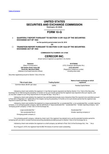 Miniature Avalo Therapeutics 10-Q Rapport trimestriel 2019 