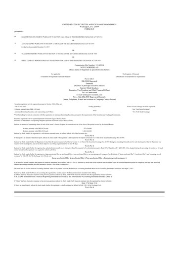 Thumbnail Novo Nordisk 20-F Annual Report 