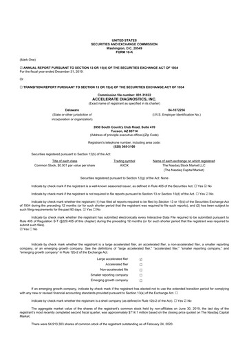 Thumbnail Accelerate Diagnostics 10-K Annual Report 2019