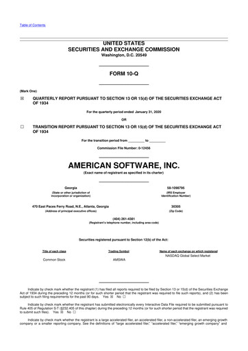 Thumbnail Logility Supply Chain Solutions 10-Q Quarterly Report FY2020 