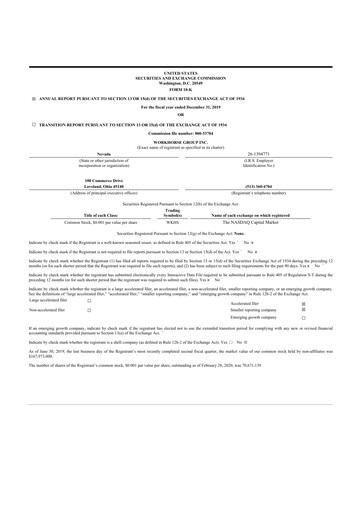 Thumbnail Workhorse Group
 10-K Annual Report 2019