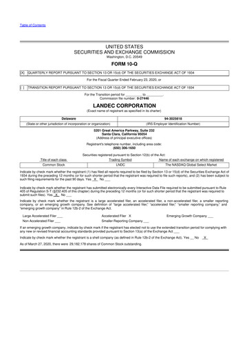 Thumbnail Lifecore Biomedical 10-Q Quarterly Report FY 