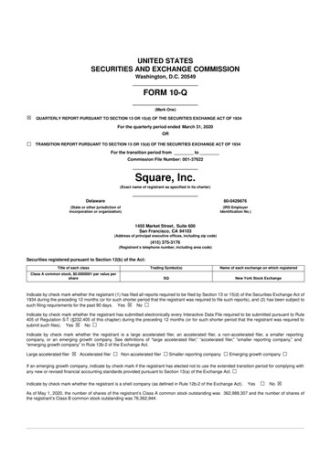 Thumbnail Block 10-Q Quarterly Report FY2020 