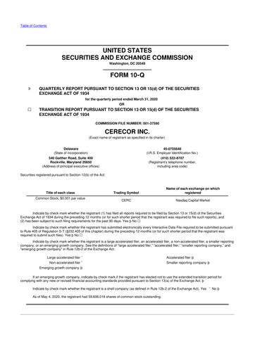 Miniature Avalo Therapeutics 10-Q Rapport trimestriel 2020 