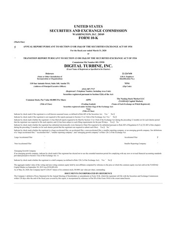 Thumbnail Digital Turbine
 10-K Annual Report 2020