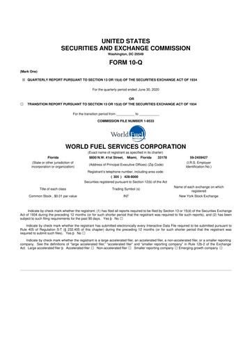 Thumbnail World Kinect 10-Q Quarterly Report FY2020 