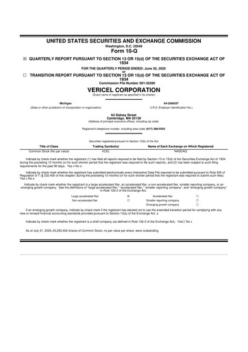 Thumbnail Vericel
 10-Q Quarterly Report FY 