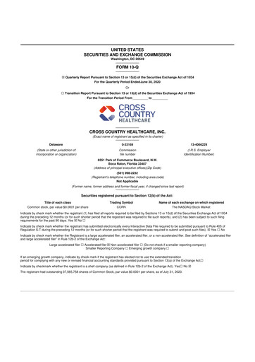 Thumbnail Cross Country Healthcare 10-Q Quarterly Report FY2020 