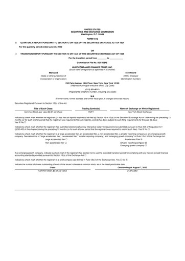 Vorschaubild Lument Finance Trust 10-Q Quartalsbericht  