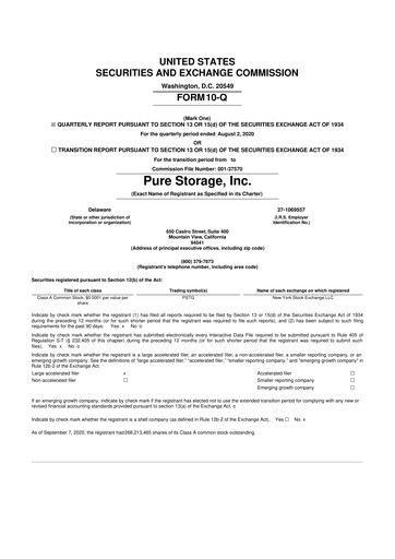 Vorschaubild Pure Storage
 10-Q Quartalsbericht 2020 