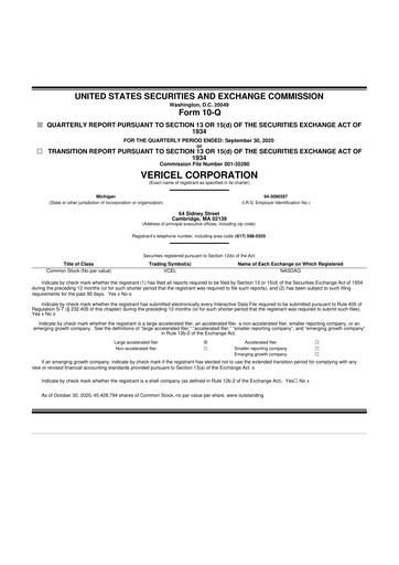 Thumbnail Vericel
 10-Q Quarterly Report FY 
