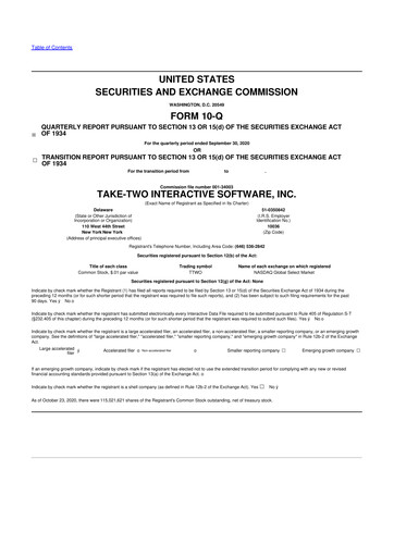 Thumbnail Take-Two Interactive
 10-Q Quarterly Report FY2021 