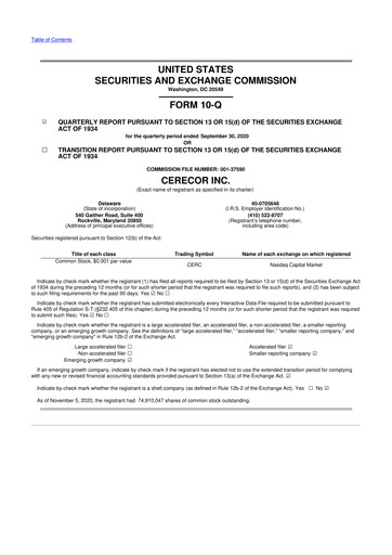 Miniature Avalo Therapeutics 10-Q Rapport trimestriel 2020 
