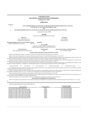 Thumbnail Aon 10-K Annual Report 2020
