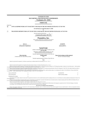 Thumbnail Penumbra 10-K Annual Report 2020