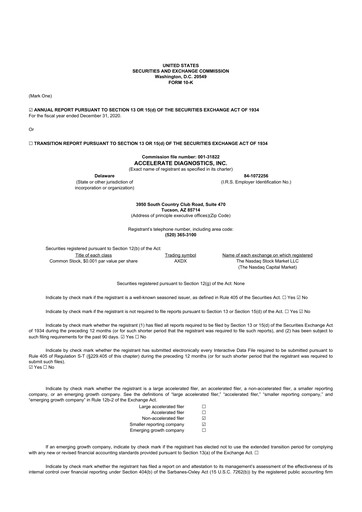 Thumbnail Accelerate Diagnostics 10-K Annual Report 2020