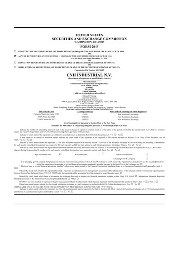 Thumbnail CNH Industrial
 20-F Annual Report 2020