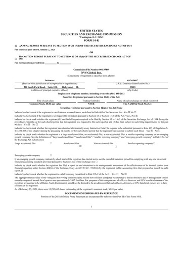 Thumbnail NV5 Global
 10-K Annual Report 2020