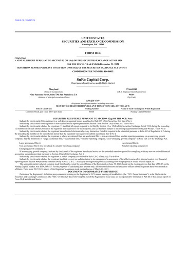 Thumbnail SuRo Capital 10-K Annual Report 