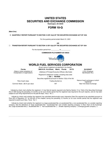 Thumbnail World Kinect 10-Q Quarterly Report FY2021 