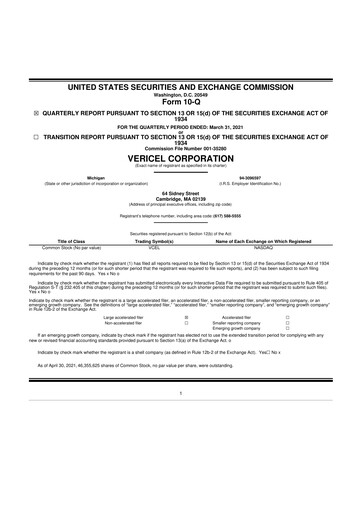 Thumbnail Vericel
 10-Q Quarterly Report FY 