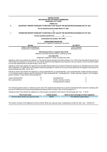 Thumbnail Workhorse Group
 10-Q Quarterly Report FY2021 