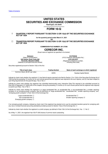 Miniature Avalo Therapeutics 10-Q Rapport trimestriel 2021 