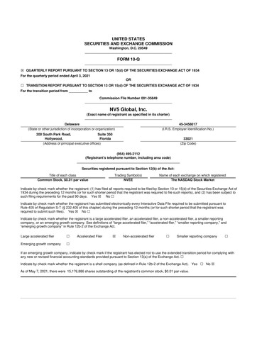 Thumbnail NV5 Global
 10-Q Quarterly Report FY2021 