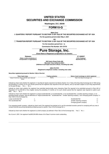 Vorschaubild Pure Storage
 10-Q Quartalsbericht 2022 