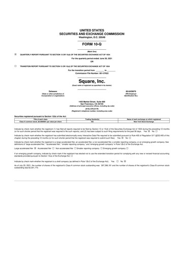 Thumbnail Block 10-Q Quarterly Report FY2021 